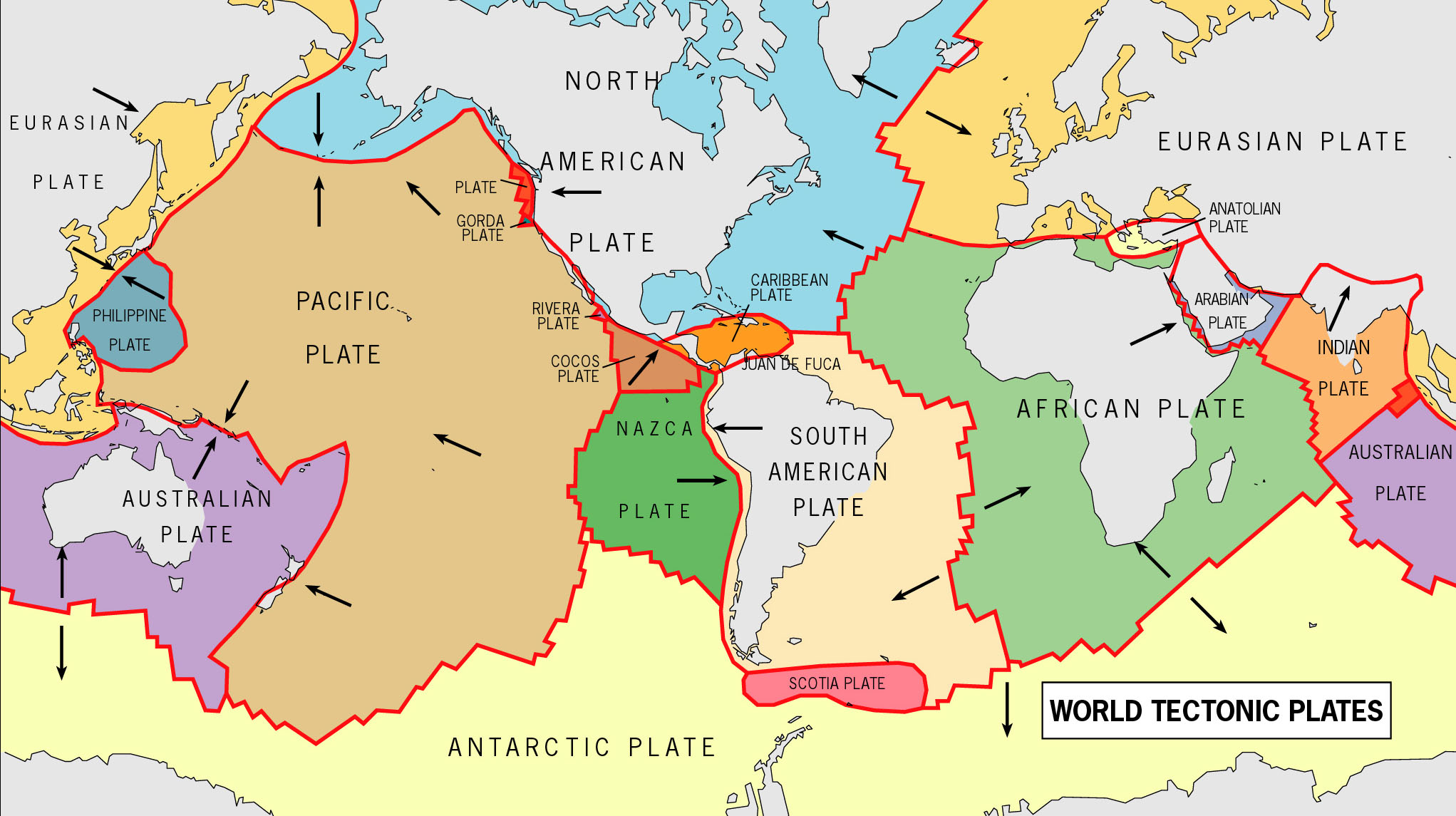 Blank Plate Tectonics Map